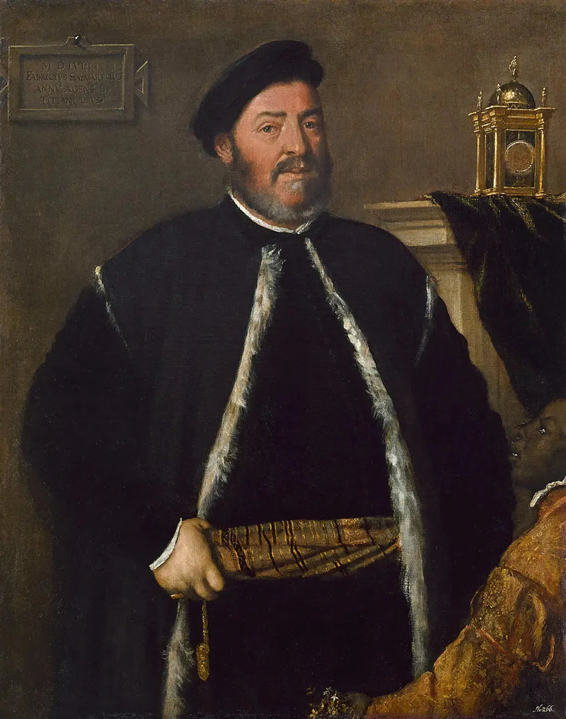 Portrait af Fabrizio Salvaresio - Titian