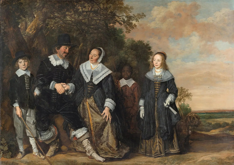 Familienportræt i et landskab - Frans Hals
