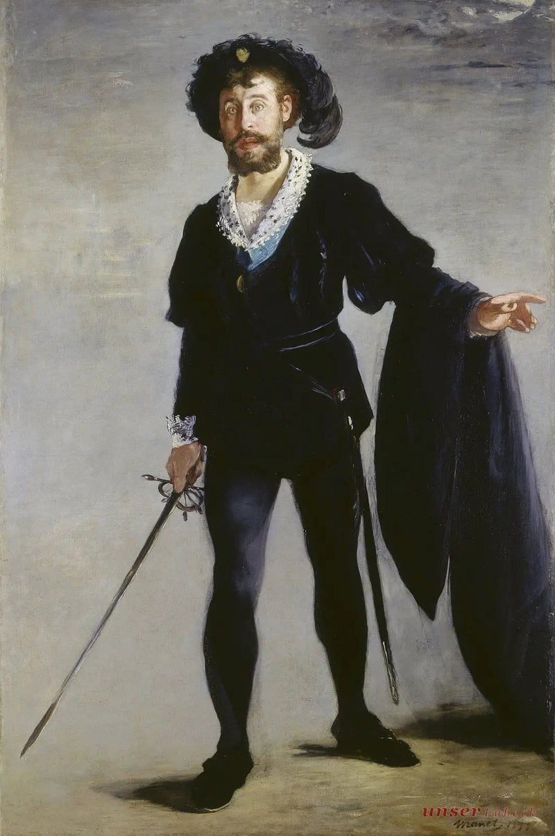 Portræt af Faure i rollen som Hamlet - Édouard Manet