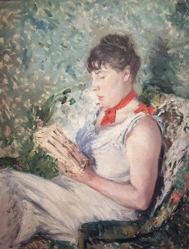 Portræt af en kvinde, der sidder og læser - Gustave Caillebotte