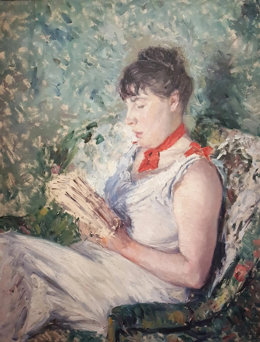 Portræt af en kvinde, der sidder og læser - Gustave Caillebotte