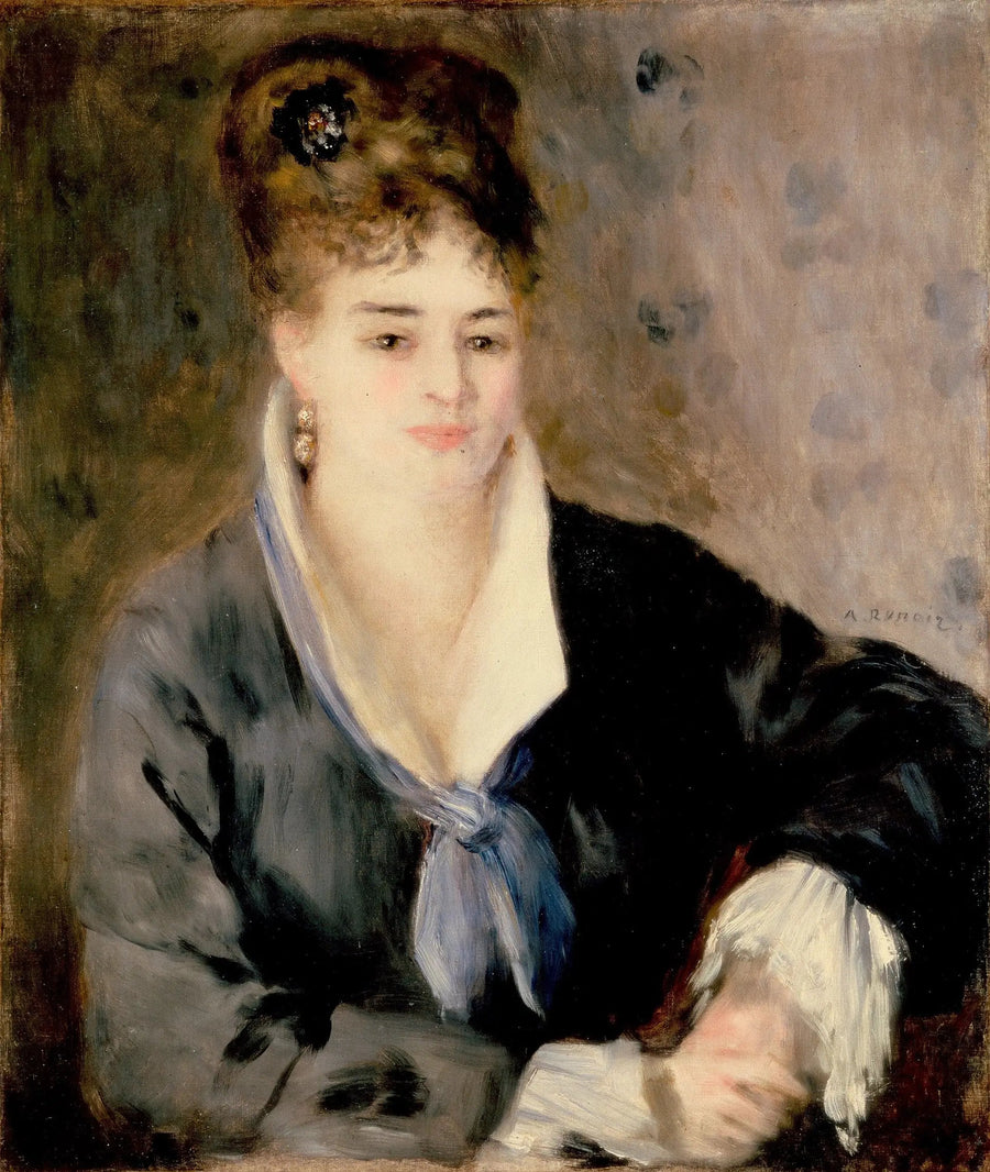 Portræt af kvinde i sort - Pierre-Auguste Renoir