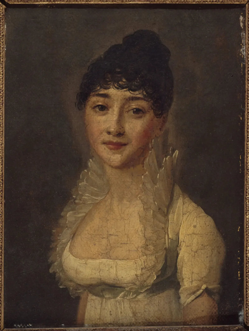 Portræt af kvinde i hvid kjole - Louis-Léopold Boilly