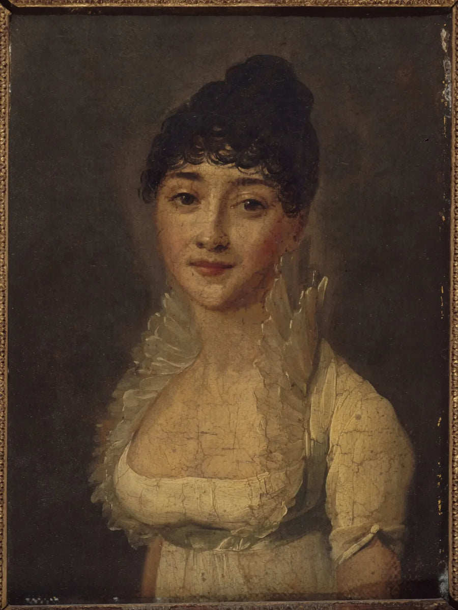 Portræt af kvinde i hvid kjole - Louis-Léopold Boilly