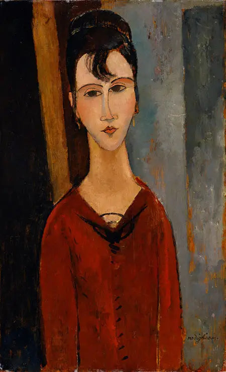 Portrait de femme (Mme C.D.) - Amedeo Modigliani image 1 tableau peint à l’huile sur toile