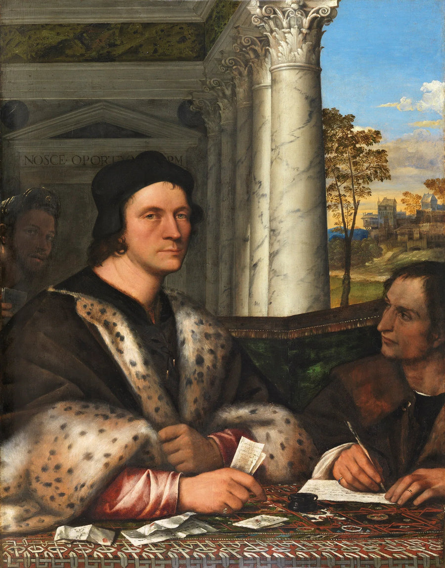 Portræt af Ferry Carondelet med sin sekretær - Sebastiano del Piombo