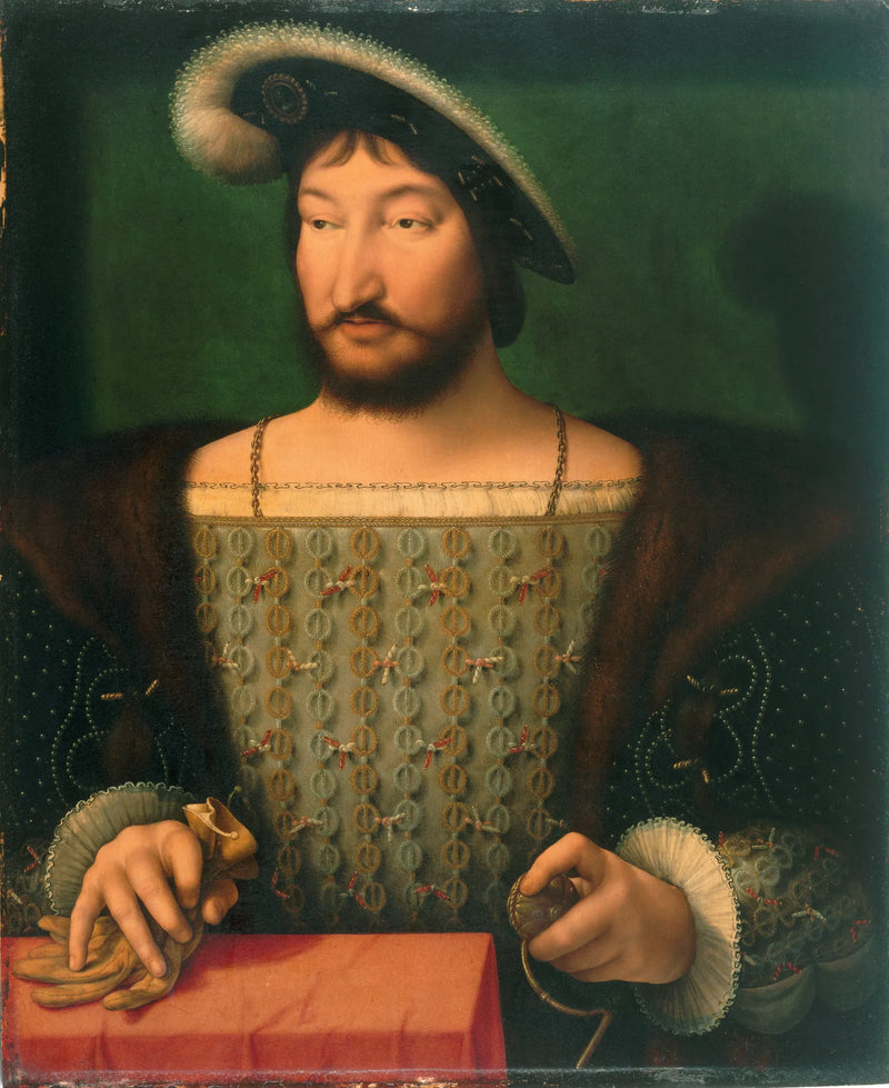 Portræt af François I, kongen af Frankrig - Joos van Cleve