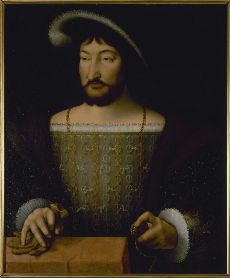 Portræt af François I, kongen af Frankrig - Joos van Cleve