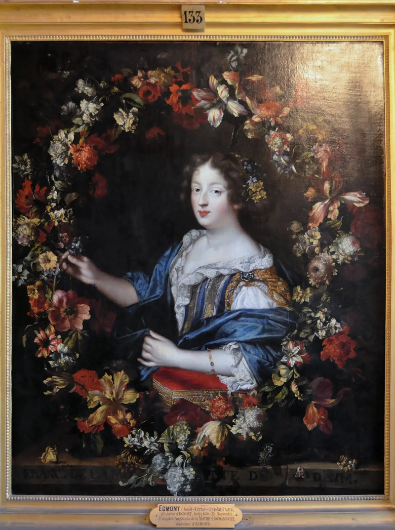 Portræt af Françoise Angélique de la Mothe Houdancourt, hertuginde af Aumont - Juste d'Egmont