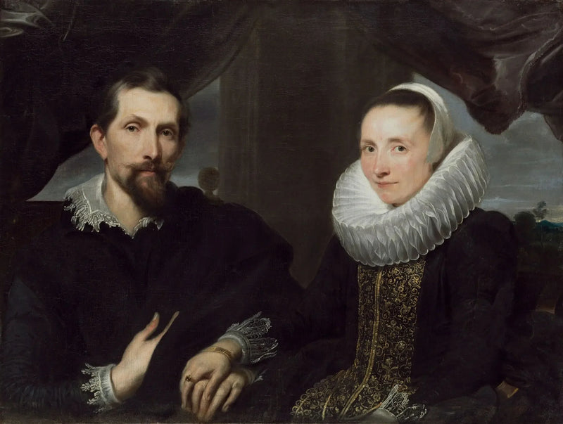 Portrait af Frans Snyders og hans kone - Antoine van Dyck