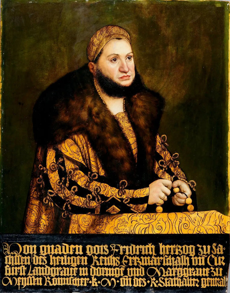 Portræt af Frederik III den Vise, kurfyrste af Sachsen - Lucas Cranach den Ældre