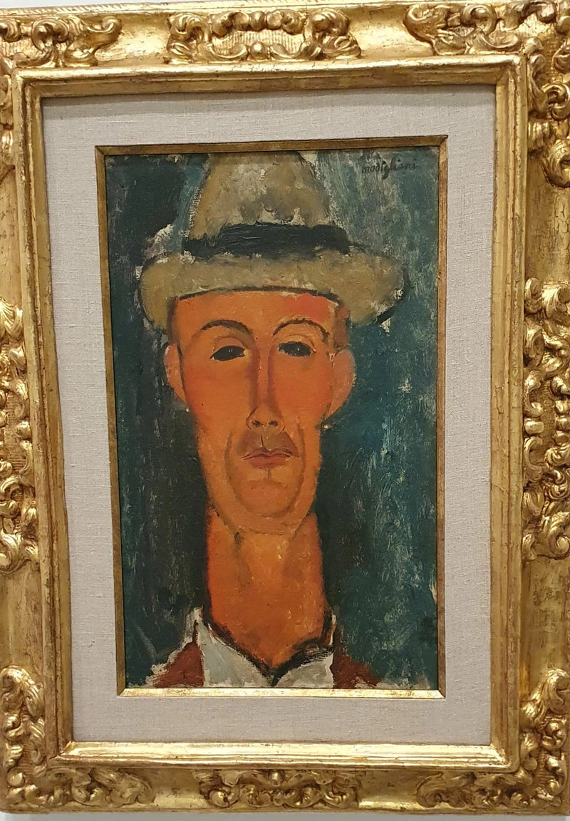 Portræt af Gaston Modot i hat - Amedeo Modigliani