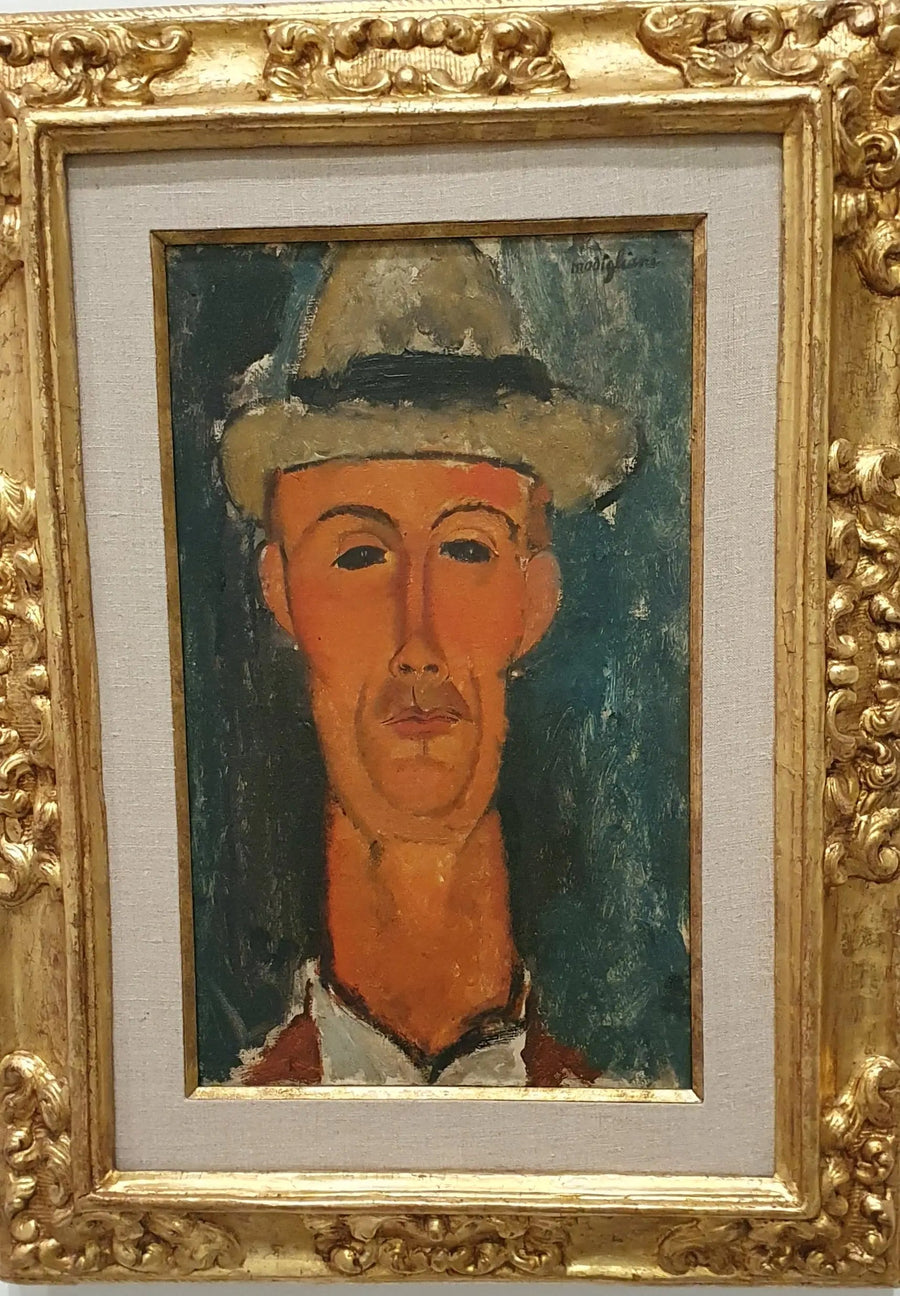 Portræt af Gaston Modot i hat - Amedeo Modigliani