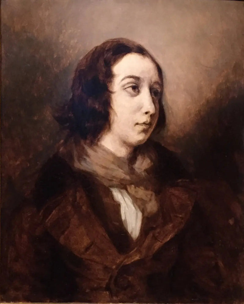 Portræt af George Sand - Eugène Delacroix