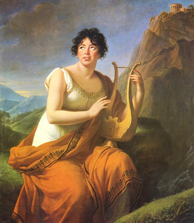 portræt af Germaine de Staël i Corinne ved Cap Misène - Élisabeth Vigée Le Brun