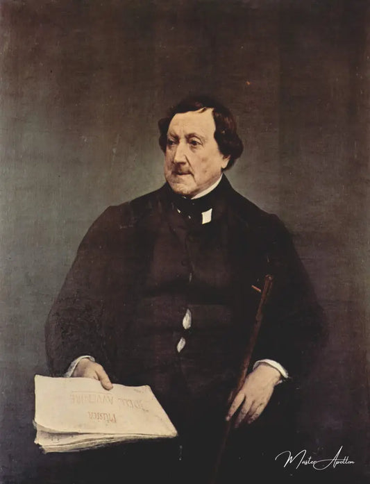 Portrait of Gioacchino Rossini - Francesco Hayez - Reproductions de tableaux et peintures haut de gamme