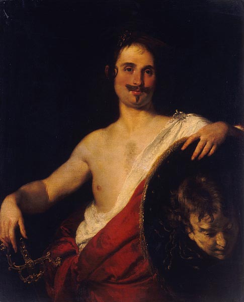 Portrait de Giovan Donato Correggio en Persée - Bernardo Strozzi image 1 copie de tableau peinte à la main