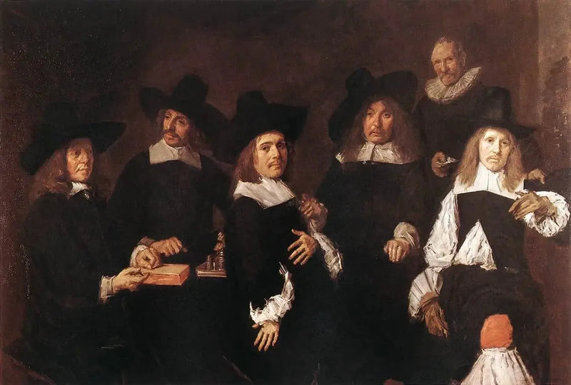 Portræt af gruppen af regenterne for ældreplejens hospice - Frans Hals