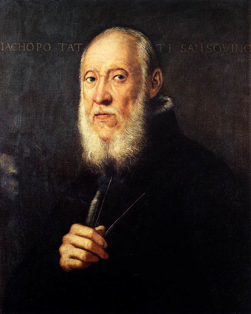 Portræt af Jacopo Sansovino - Jacopo Tintoretto