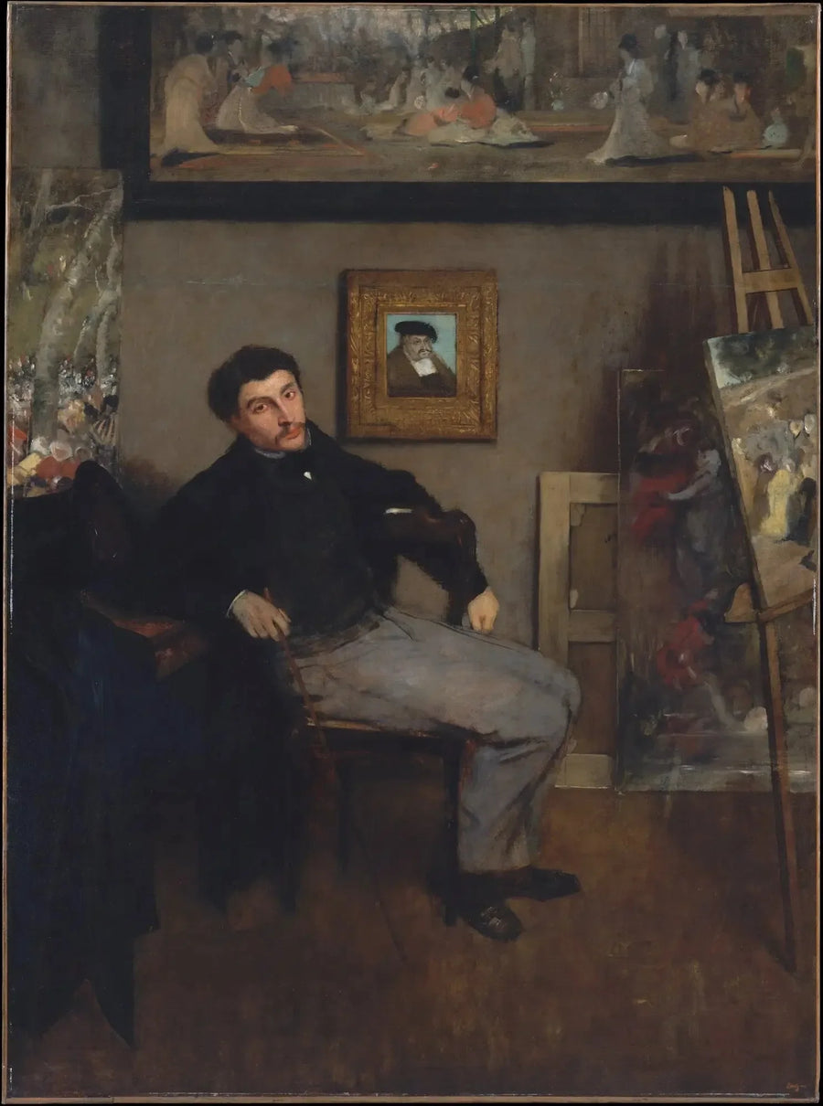 Portræt af James Tissot - Edgar Degas
