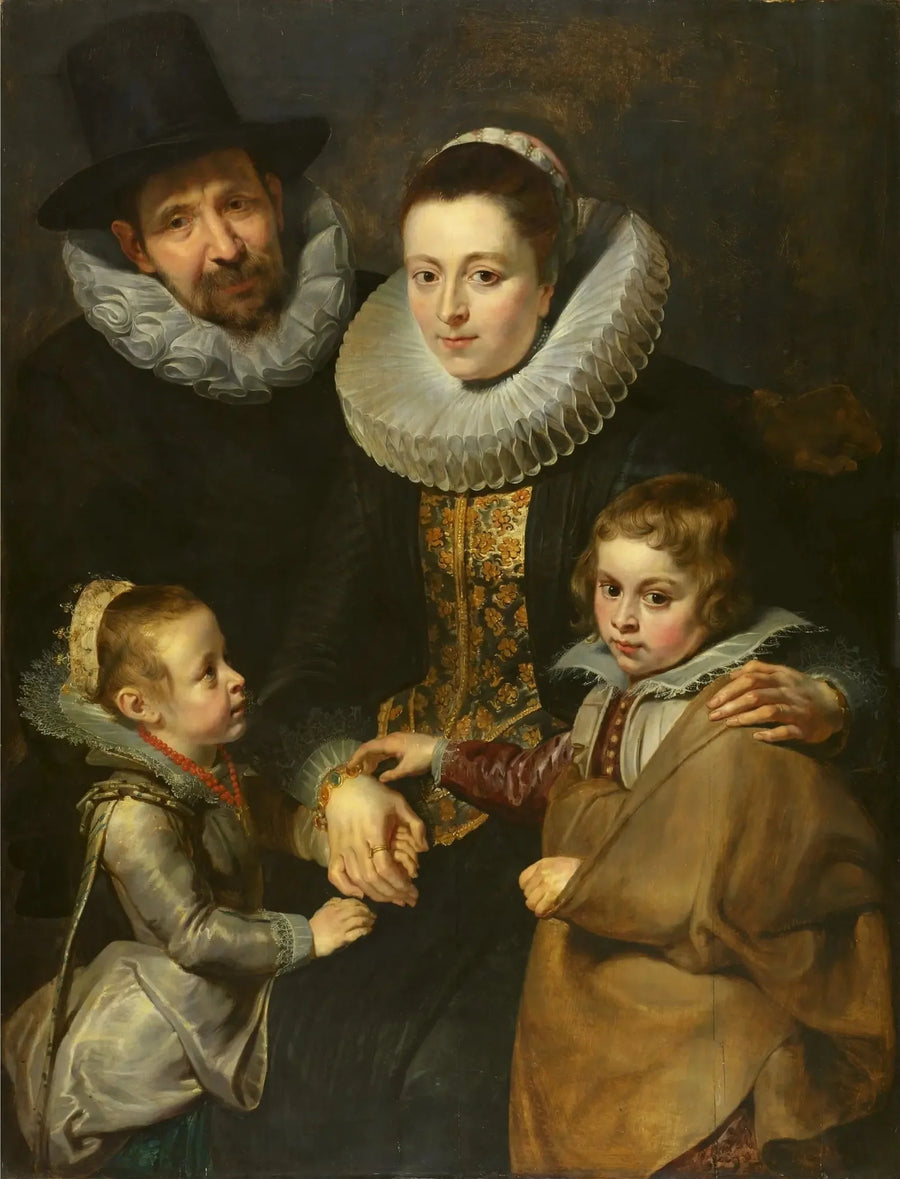 Portrait af Jan Brueghel den Ældre og hans familie - Peter Paul Rubens