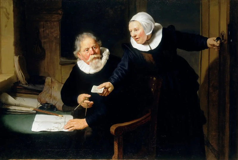 Portræt af Jan Rijcksen og hans hustru Griet Jans - Rembrandt
