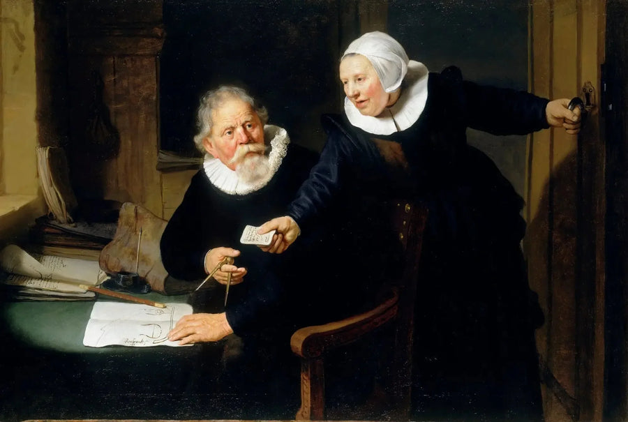 Portræt af Jan Rijcksen og hans hustru Griet Jans - Rembrandt
