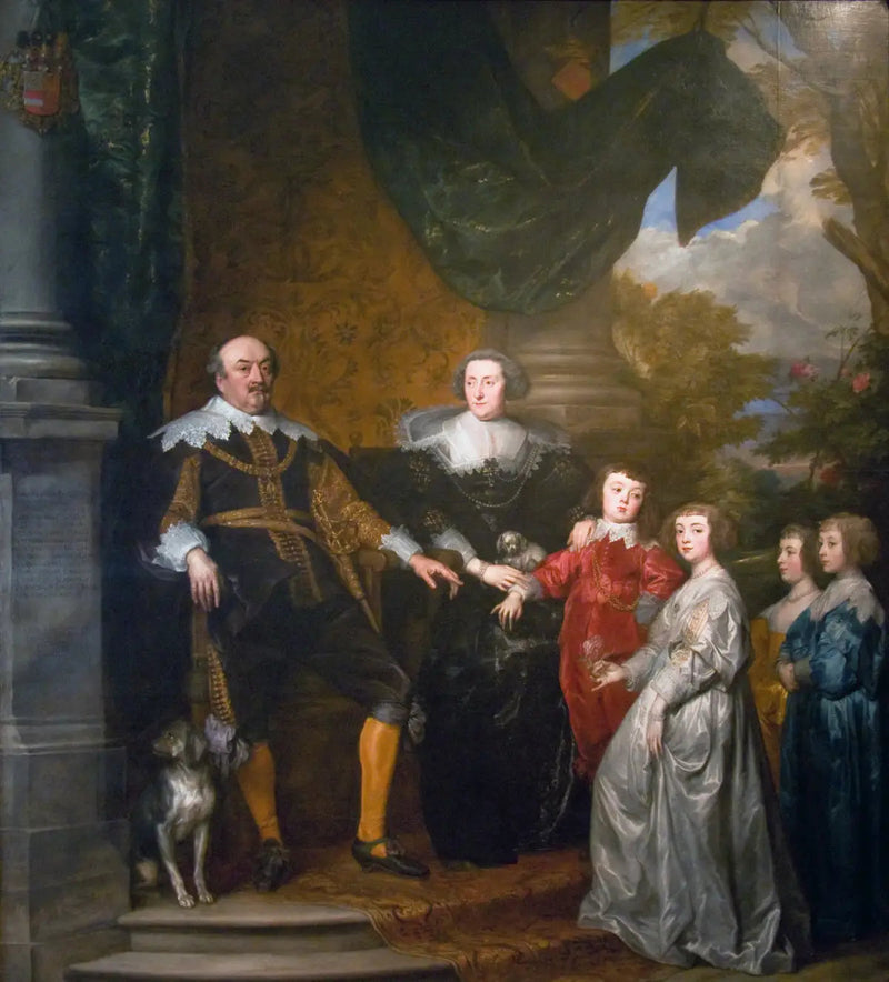 Portrait de Jean, comte de Nassau-Siegen med sin familie - Antoine van Dyck