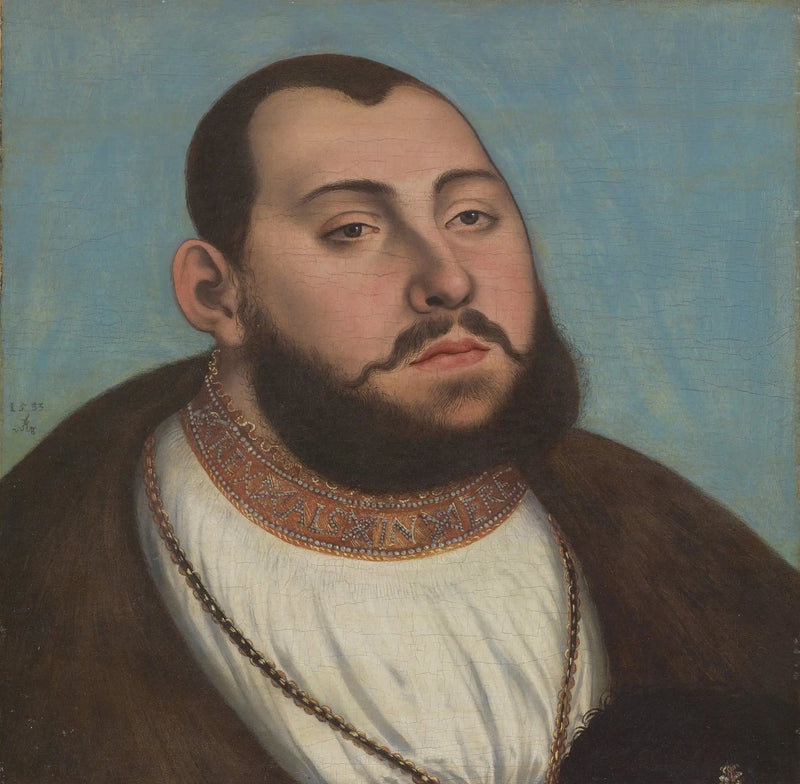 Portræt af Jean Frédéric den Magnanime, kurfyrste og hertug af Sachsen - Lucas Cranach den Ældre
