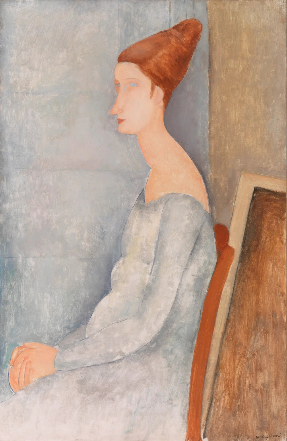 Portrait de Jeanne Hébuterne - Amedeo Modigliani image 1 copie peinte à la main à l’huile