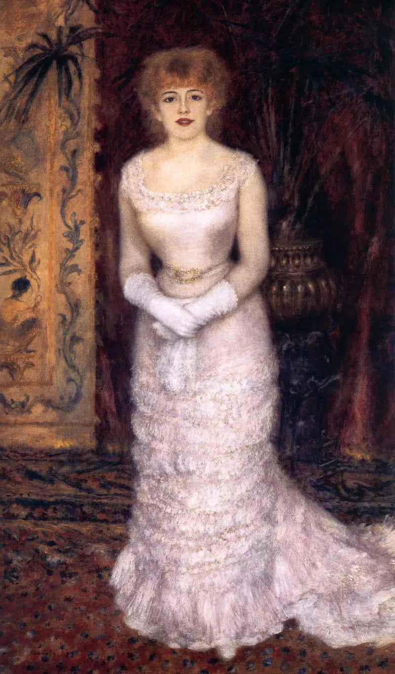 Portræt af Jeanne Samary i fuld figur - Pierre-Auguste Renoir