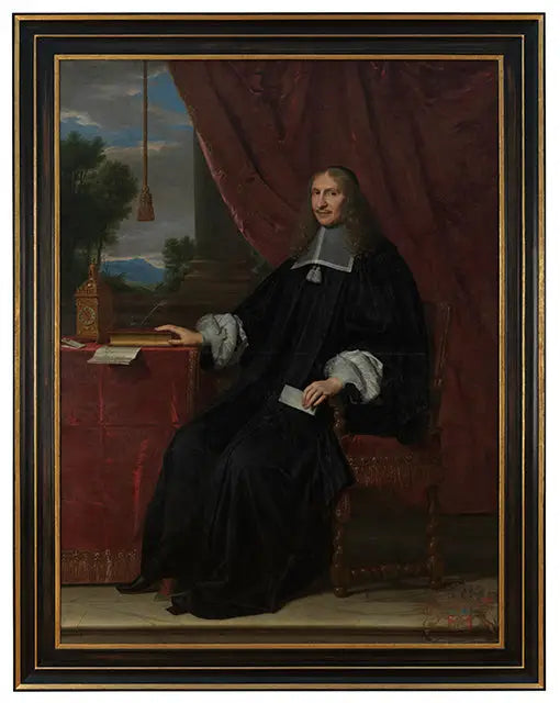 Portrait af Jérôme II Le Maistre, siddende ved sit skrivebord - Philippe de Champaigne