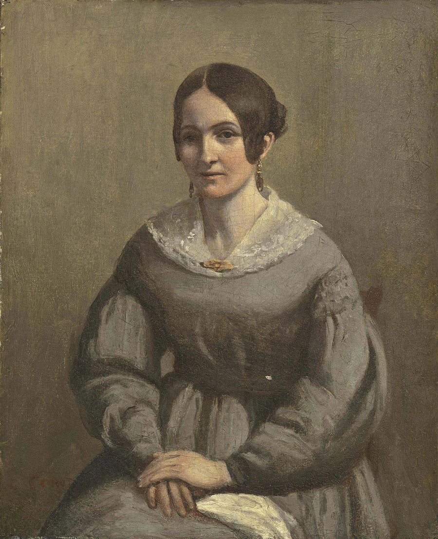 Portræt af ung kvinde - Jean-Baptiste Camille Corot