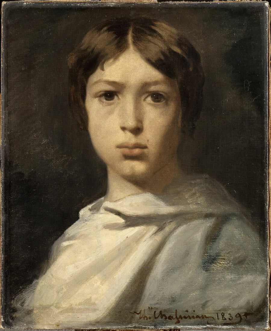 Portræt af en ung dreng. Farveknuseren af kunstneren - Théodore Chassériau