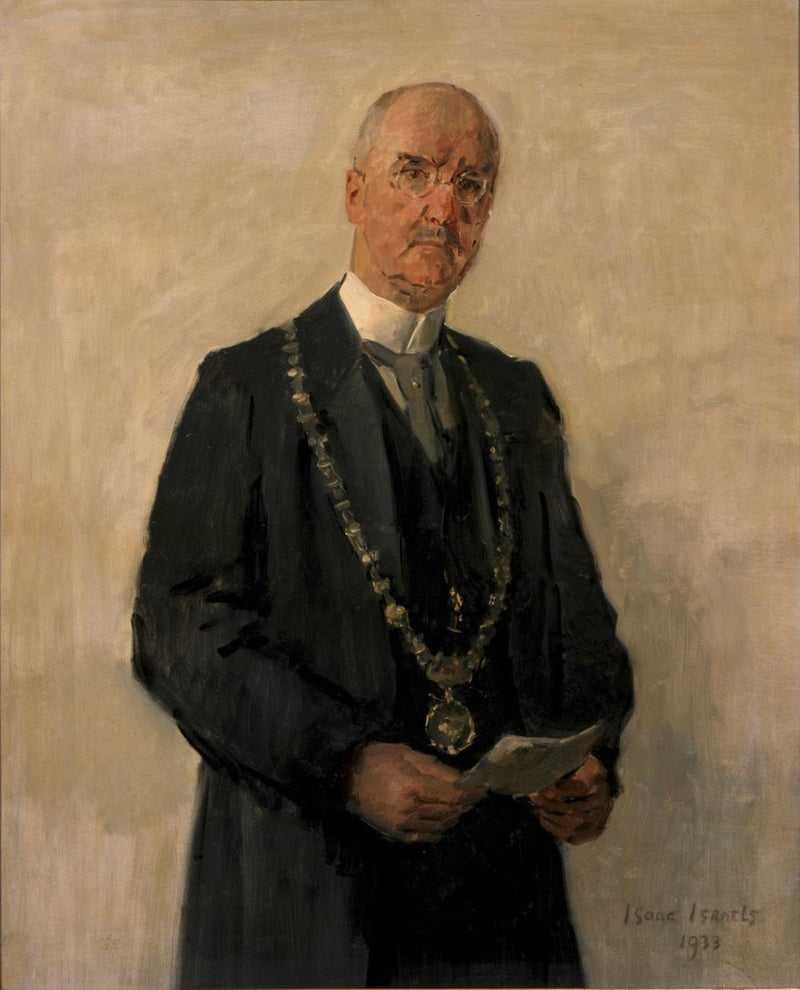 Portræt af Joachimus Pieter Fockema Andreae (1879-1949), borgmester i Utrecht - Isaac Israels