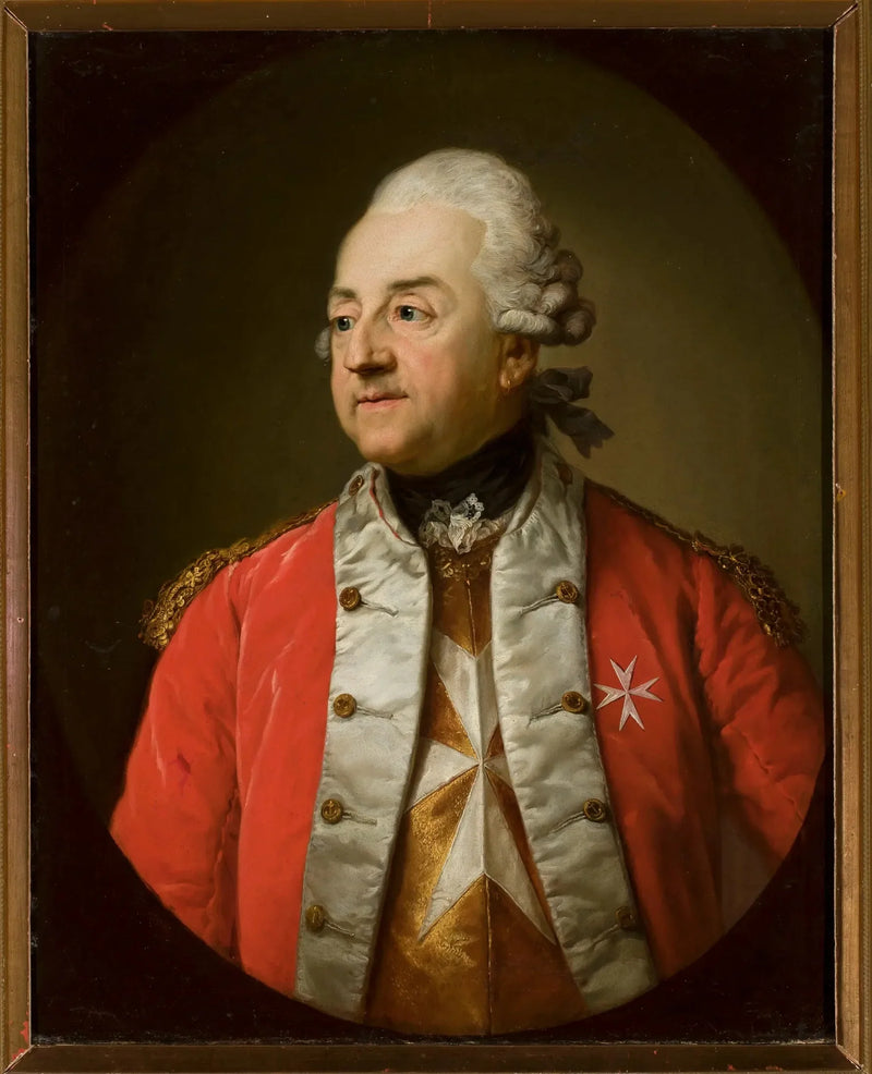 Portrait af Johann Nepomuk von Schaffgotsch i militæruniform. - Anton Graff