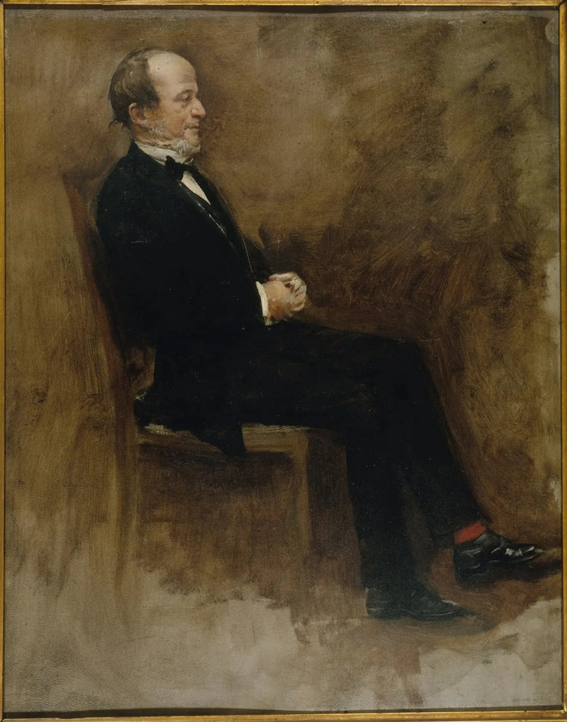 Portræt af John Lemoine (1815-1892), offentlighed, chefredaktør for 