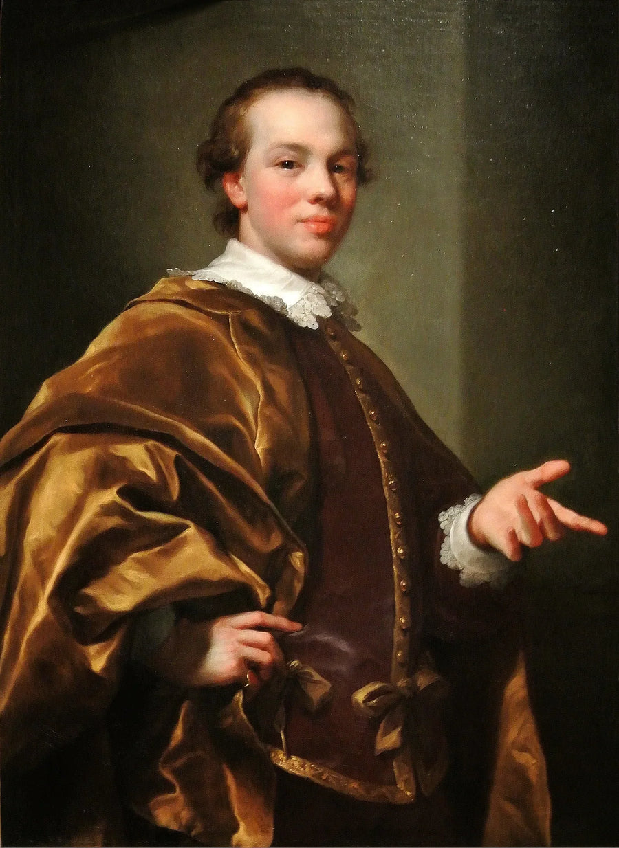 Portræt af John Vicomte Garlies, fremtidig 7. jarl af Galloway, som Garlies' mester - Anton Raphael Mengs