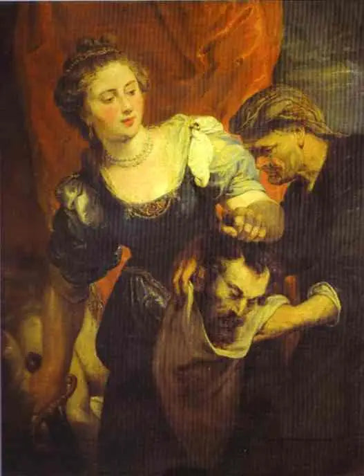 Judiths portræt med Holofernes' hoved - Peter Paul Rubens