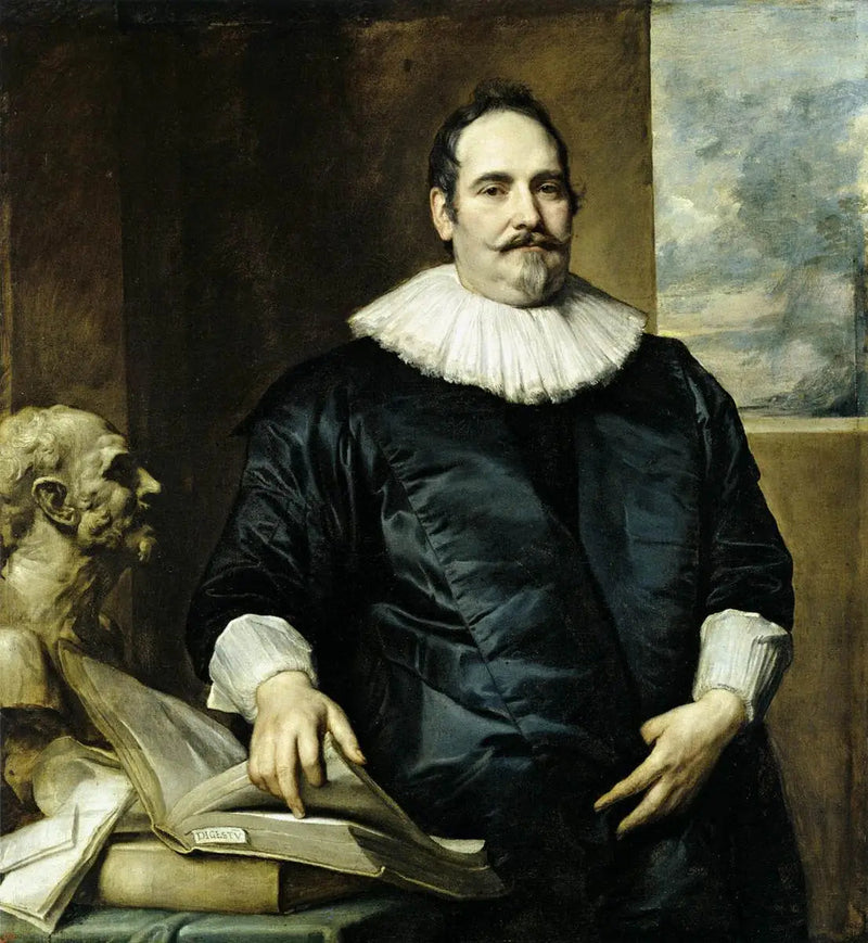 Justus van Meerstraeten portræt, ægtemand til Elisabeth van Assche - Antoine van Dyck