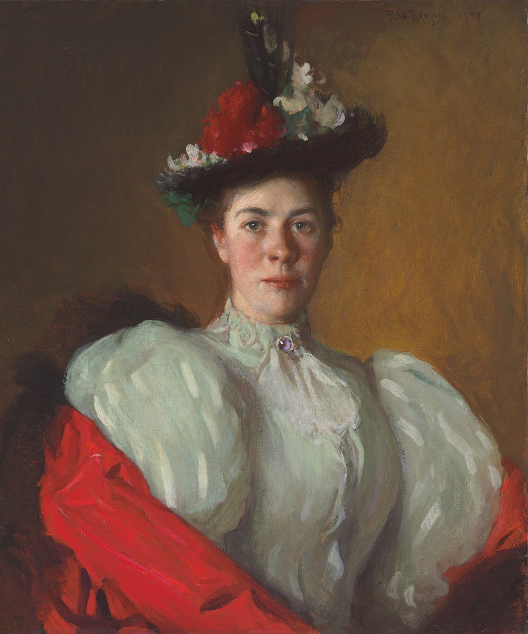 Portrait de Katherine Cavenaugh - Frank Weston Benson - Alpha Reproduction