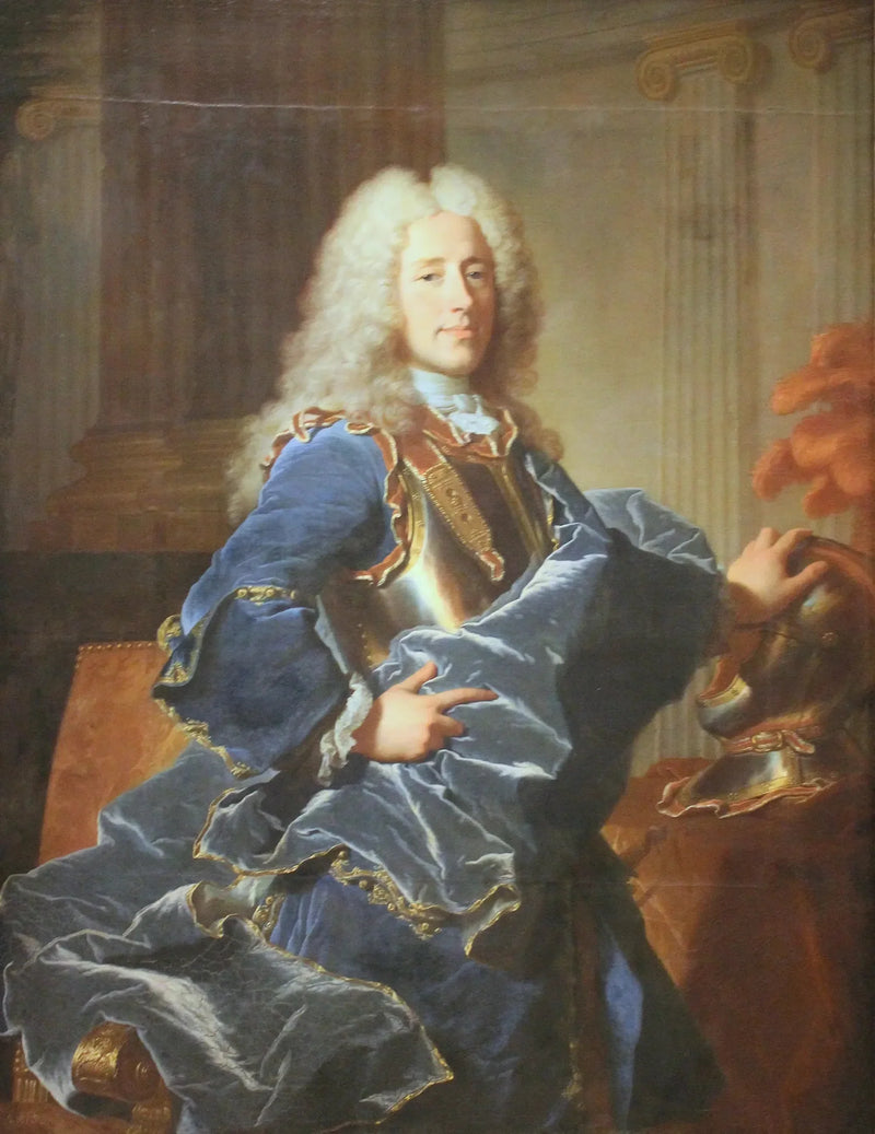 Portræt af Konrad Detlef, greve von Dehn - Hyacinthe Rigaud