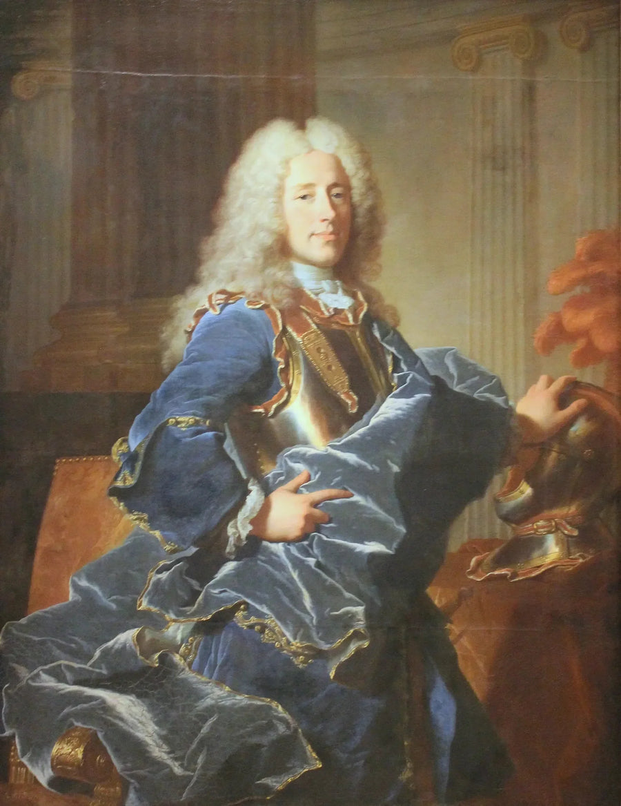 Portræt af Konrad Detlef, greve von Dehn - Hyacinthe Rigaud