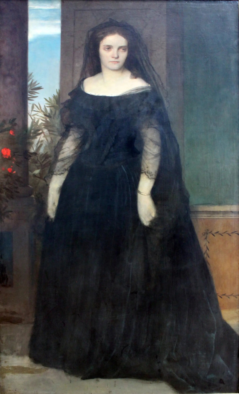 Portræt af skuespillerinden Fanny Janauschek - Arnold Böcklin