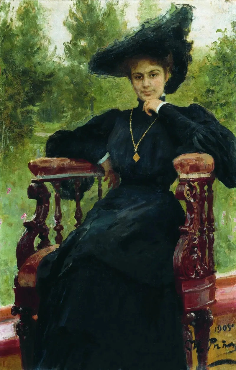 Portræt af skuespillerinden Maria Fiodorovna Andreyeva - Ilya Repin