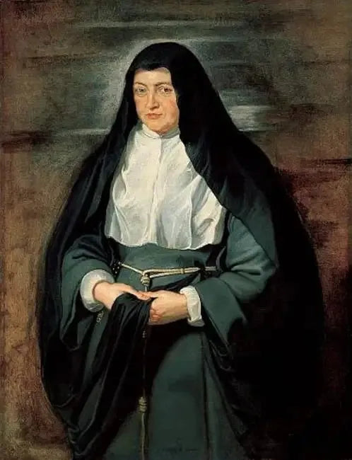 Portræt af ærkehertuginde Isabelle-Claire Eugénie, spansk regent af Nederlandene, i klostersdragt - Peter Paul Rubens