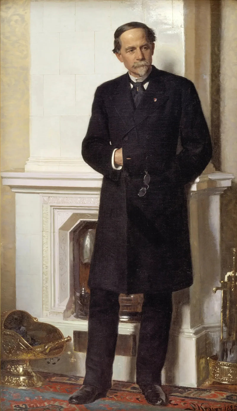 Portrait af arkitekten Ferdinand Meldahl - Peder Severin Krøyer