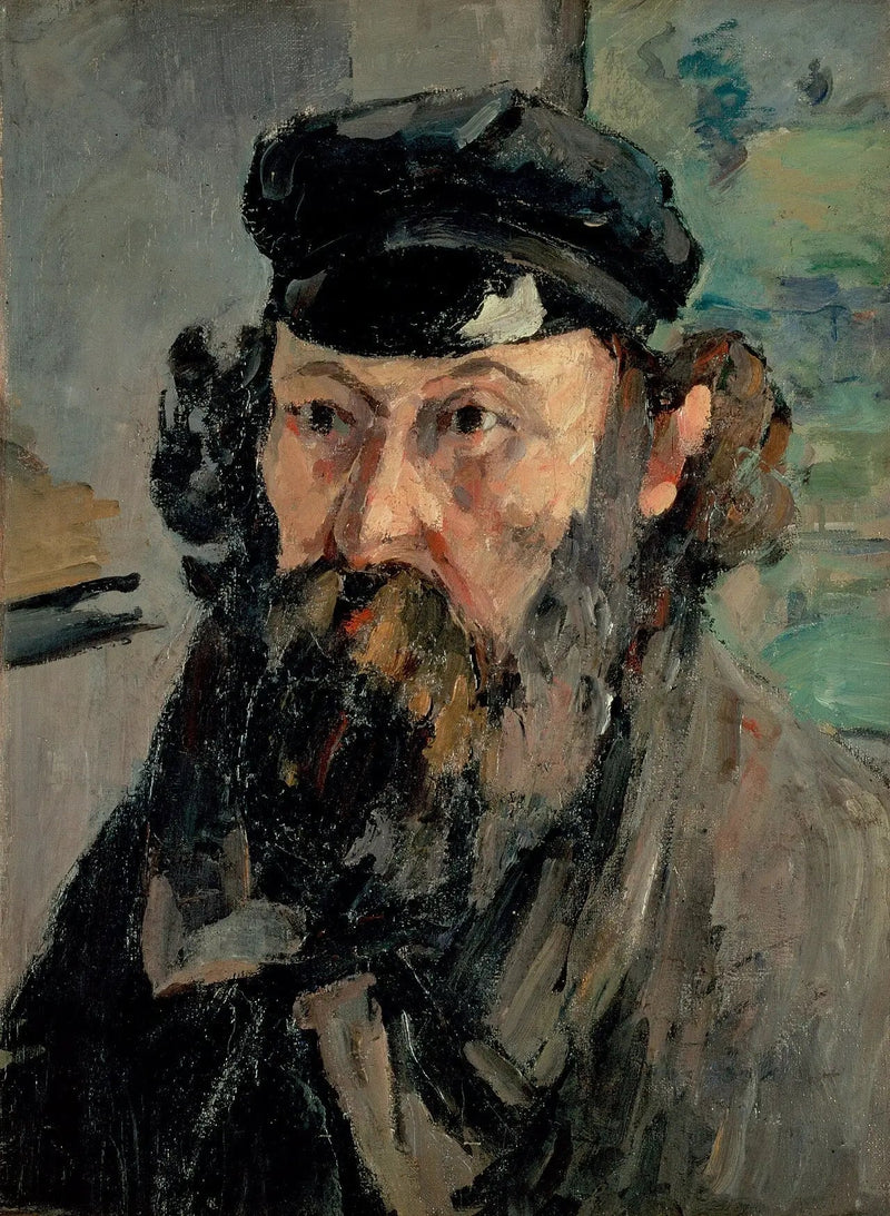Portræt af kunstneren med kasket - Paul Cézanne