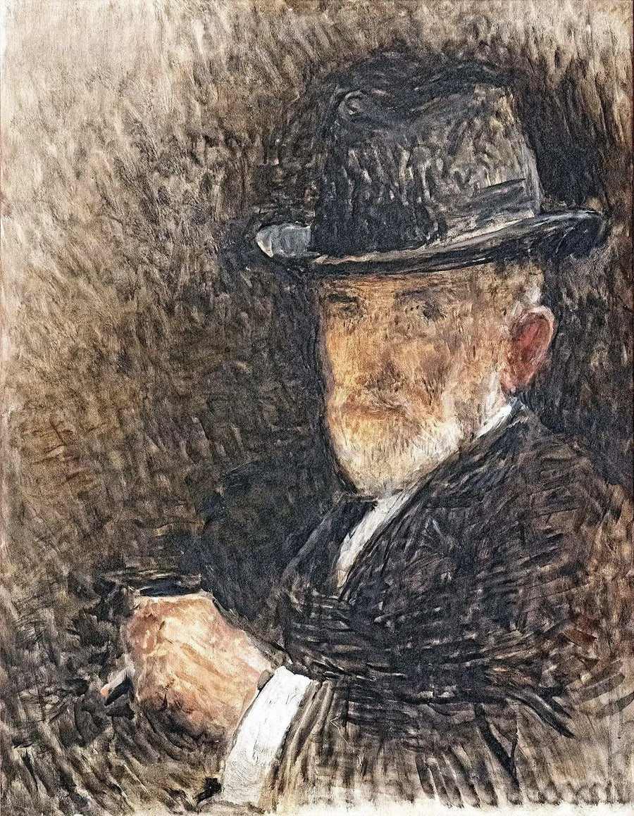 Portræt af kunstneren med hat - Léon Bonnat