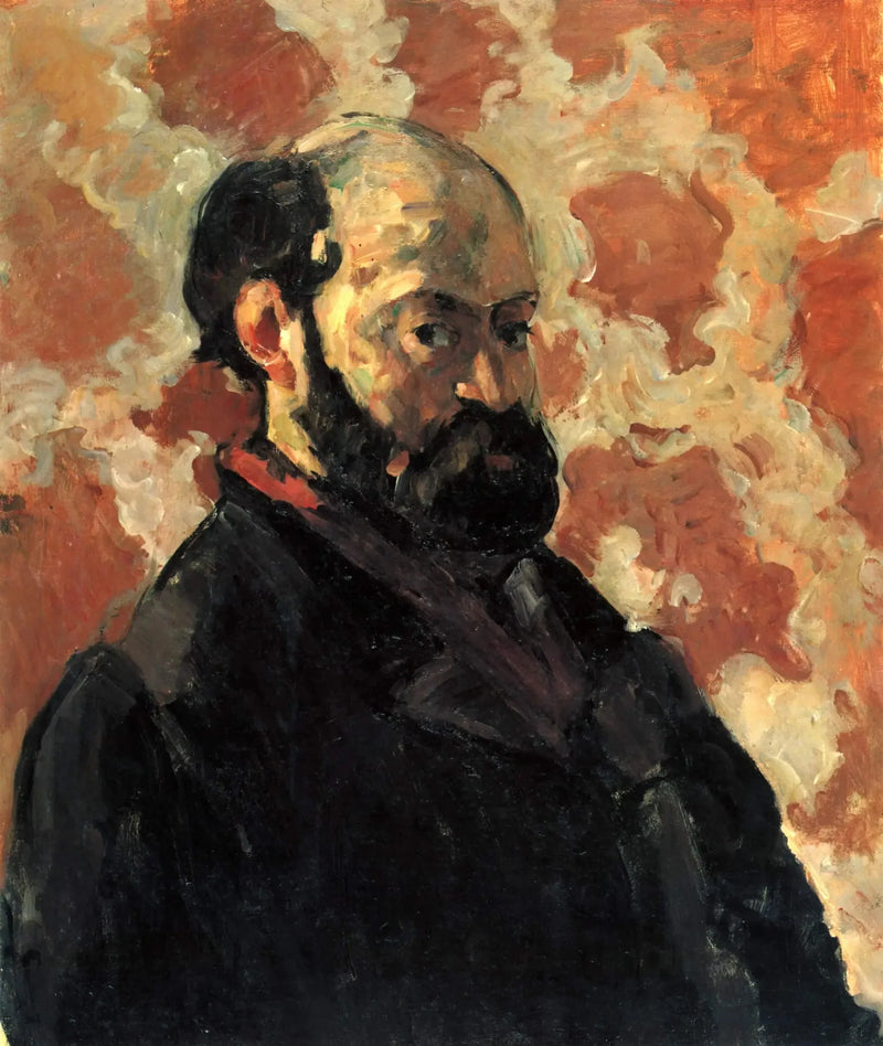 Portræt af kunstneren med lyserød baggrund - Paul Cézanne